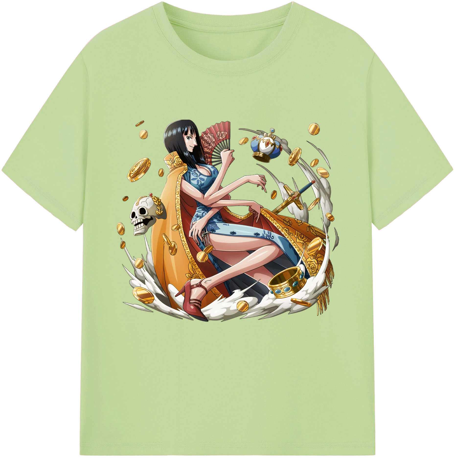 ワンピース ニコ・ロビン ONE PIECE Nico Robin 綿100％半袖Tシャツ（フロントプリント）